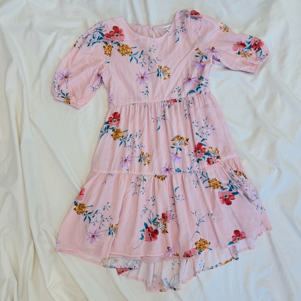 Girls floral dress with by Ava and Yelly size 14. Used once only.